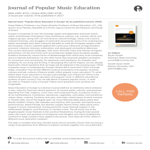 Journal of Popular Music Education